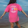 Team Fifth Grade Teacher Back To School 5th Grade Squad Kids Women's Comfort Colors T-Shirt Back Print Crunchberry