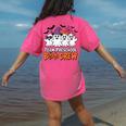 Team Preschool Boo Crew Halloween Teacher Student Costume Women's Comfort Colors T-Shirt Back Print Crunchberry