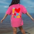 Teens Graduation I Heart My Teachers I Love My Teachers Women's Comfort Colors T-Shirt Back Print Crunchberry