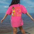 Thankful For My 4th Grade Turkey Thanksgiving Turkey Teacher Women's Comfort Colors T-Shirt Back Print Crunchberry