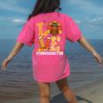 Thanksgiving Love Kindergarten Teacher Turkey Autumn Fall Women's Comfort Colors T-Shirt Back Print Crunchberry Thanksgiving Love Kindergarten Teacher Turkey Autumn Fall Women's Comfort Colors T-Shirt Back Print Crunchberry