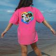 TK Teacher Transitional Kindergarten Heart Back To School Women's Comfort Colors T-Shirt Back Print Crunchberry