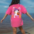 Trick Or Teach Groovy Teacher Ghost Halloween Teacher Women's Comfort Colors T-Shirt Back Print Crunchberry Trick Or Teach Groovy Teacher Ghost Halloween Teacher Women's Comfort Colors T-Shirt Back Print Crunchberry