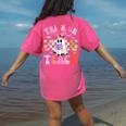 Trick Or Teach Halloween Teacher Floral Ghost Groovy Women's Comfort Colors T-Shirt Back Print Crunchberry Trick Or Teach Halloween Teacher Floral Ghost Groovy Women's Comfort Colors T-Shirt Back Print Crunchberry