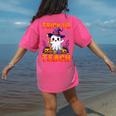 Trick Or Teach Teacher Halloween Ghost Pencil Floral Women's Comfort Colors T-Shirt Back Print Crunchberry