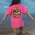 Trick Or Tray Halloween Cafeteria Teacher School Women's Comfort Colors T-Shirt Back Print Crunchberry Trick Or Tray Halloween Cafeteria Teacher School Women's Comfort Colors T-Shirt Back Print Crunchberry