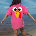 Turkey Face Halloween Costume Thanksgiving Teacher Nurse Women's Comfort Colors T-Shirt Back Print Crunchberry Turkey Face Halloween Costume Thanksgiving Teacher Nurse Women's Comfort Colors T-Shirt Back Print Crunchberry