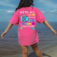 We'Re All Different But We Swim Together Elementary Teacher Women's Comfort Colors T-Shirt Back Print Crunchberry We'Re All Different But We Swim Together Elementary Teacher Women's Comfort Colors T-Shirt Back Print Crunchberry