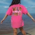 Wild About Pre-K Teacher Student First Day Of Kindergarten Women's Comfort Colors T-Shirt Back Print Crunchberry
