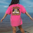 Wild About Reading Tiger For Teachers & Students Women's Comfort Colors T-Shirt Back Print Crunchberry Wild About Reading Tiger For Teachers & Students Women's Comfort Colors T-Shirt Back Print Crunchberry
