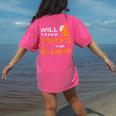 Will Trade Students For Candy Halloween Costume Teacher Women's Comfort Colors T-Shirt Back Print Crunchberry