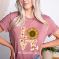 4th Grade Teacher Love Autumn Fall Sunflower Appreciation Women's Heather T-Shirt Heather Mauve