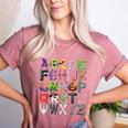 ABCs Alphabet Halloween Learning Kindergarten Teachers Women's Heather T-Shirt Heather Mauve