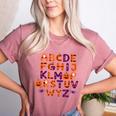 ABCs Learning Kindergarten Teacher Halloween Alphabet Women's Heather T-Shirt Heather Mauve ABCs Learning Kindergarten Teacher Halloween Alphabet Women's Heather T-Shirt Heather Mauve