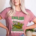AG Teacher English Is Important But Agriculture Teacher Women's Heather T-Shirt Heather Mauve AG Teacher English Is Important But Agriculture Teacher Women's Heather T-Shirt Heather Mauve