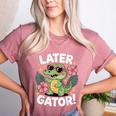 Alligator Later Gator Teacher Summer Last Day Fun Women's Heather T-Shirt Heather Mauve