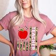 American Flag Camouflage Teacher Patriotic 4th Of July Women's Heather T-Shirt Heather Mauve