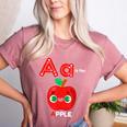 A Is For Apple Pre-K Kindergarten Teacher Student Women's Heather T-Shirt Heather Mauve A Is For Apple Pre-K Kindergarten Teacher Student Women's Heather T-Shirt Heather Mauve