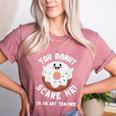Art Teacher Halloween Donut Lover Costume Kawaii Monster Women's Heather T-Shirt Heather Mauve