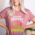 Assistant Principals Love Brains Zombie Teacher Halloween Women's Heather T-Shirt Heather Mauve