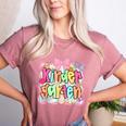 Back To School Kindergarten Preppy Teacher Girl Women's Heather T-Shirt Heather Mauve Back To School Kindergarten Preppy Teacher Girl Women's Heather T-Shirt Heather Mauve