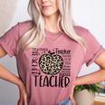 Back To School Teacher Life Apple Leopard Teacher Women Women's Heather T-Shirt Heather Mauve Back To School Teacher Life Apple Leopard Teacher Women Women's Heather T-Shirt Heather Mauve