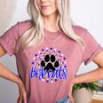 Blue Bobcats School Spirit Coquette Bow Mascot Teacher Women's Heather T-Shirt Heather Mauve Blue Bobcats School Spirit Coquette Bow Mascot Teacher Women's Heather T-Shirt Heather Mauve