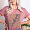 Boho Floral Reading Teacher Retro Reading Specialist Wildfl Women's Heather T-Shirt Heather Mauve Boho Floral Reading Teacher Retro Reading Specialist Wildfl Women's Heather T-Shirt Heather Mauve