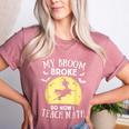 My Broom Broke So Now I Teach Math Teacher Halloween Costume For Men Women Women's Heather T-Shirt Heather Mauve My Broom Broke So Now I Teach Math Teacher Halloween Costume For Men Women Women's Heather T-Shirt Heather Mauve