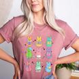 Bunny Reading Books Easter Day Librarian Teacher Book Women's Heather T-Shirt Heather Mauve Bunny Reading Books Easter Day Librarian Teacher Book Women's Heather T-Shirt Heather Mauve