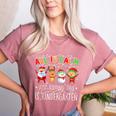 All Is Calm Xmas Kindergarten Christmas Season Teacher Women's Heather T-Shirt Heather Mauve All Is Calm Xmas Kindergarten Christmas Season Teacher Women's Heather T-Shirt Heather Mauve
