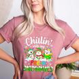 Chillin With My Pre-K Snowmies Christmas Teacher Xmas Women's Heather T-Shirt Heather Mauve Chillin With My Pre-K Snowmies Christmas Teacher Xmas Women's Heather T-Shirt Heather Mauve