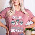 Chillin' With My Preschool Snowmies Teacher Christmas Men Women Kids Women's Heather T-Shirt Heather Mauve Chillin' With My Preschool Snowmies Teacher Christmas Men Women Kids Women's Heather T-Shirt Heather Mauve