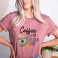 Coffee Gives Me Teacher Power Teacher Elementary Women Women's Heather T-Shirt Heather Mauve