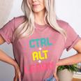 Computer Teacher Back To School Kids Ctrl Alt Learn Women's Heather T-Shirt Heather Mauve