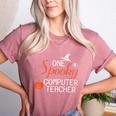 Computer Teacher Halloween Spooky Men Women Kids Women's Heather T-Shirt Heather Mauve Computer Teacher Halloween Spooky Men Women Kids Women's Heather T-Shirt Heather Mauve