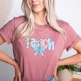 Coquette Bow Teach Teacher Happy First Day Back To School Women's Heather T-Shirt Heather Mauve