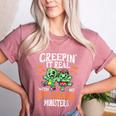 Creepin It Real Monster School 3rd Grade Teacher Halloween Women's Heather T-Shirt Heather Mauve Creepin It Real Monster School 3rd Grade Teacher Halloween Women's Heather T-Shirt Heather Mauve