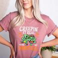 Creepin It Real Monster School Teacher Principal Halloween Women's Heather T-Shirt Heather Mauve Creepin It Real Monster School Teacher Principal Halloween Women's Heather T-Shirt Heather Mauve
