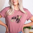 Cut Music Teacher Shirt With a Piano Keys Notes And Flowers Women's Heather T-Shirt Heather Mauve Cut Music Teacher Shirt With a Piano Keys Notes And Flowers Women's Heather T-Shirt Heather Mauve