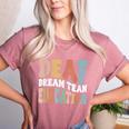 Deaf Dream Team Education Deaf Education Teacher Women's Heather T-Shirt Heather Mauve Deaf Dream Team Education Deaf Education Teacher Women's Heather T-Shirt Heather Mauve