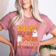 What Are We Doing Today Halloween PE Spooky Teacher Women's Heather T-Shirt Heather Mauve