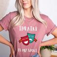 Drama Teacher For Theatre And Performing Arts Women's Heather T-Shirt Heather Mauve Drama Teacher For Theatre And Performing Arts Women's Heather T-Shirt Heather Mauve