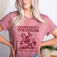 Elopement Wrangler Teacher ABA Behavior Support Cowboy Women's Heather T-Shirt Heather Mauve