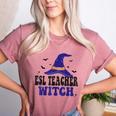 ESL Teacher Witch Halloween Matching Group Costume Women's Heather T-Shirt Heather Mauve ESL Teacher Witch Halloween Matching Group Costume Women's Heather T-Shirt Heather Mauve