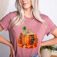 Fall Book Autumn Reading Teacher Halloween Pumpkin Season Women's Heather T-Shirt Heather Mauve