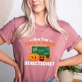 Are You Fall O Ween Directions Halloween Teacher Retro Women's Heather T-Shirt Heather Mauve Are You Fall O Ween Directions Halloween Teacher Retro Women's Heather T-Shirt Heather Mauve