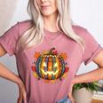 Fall Pumpkin Book Lover Spooky Librarian Teacher Halloween Women's Heather T-Shirt Heather Mauve Fall Pumpkin Book Lover Spooky Librarian Teacher Halloween Women's Heather T-Shirt Heather Mauve