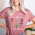 My Favorite Monsters Call Me Teacher Thank Mummy Vampire Bat Women's Heather T-Shirt Heather Mauve