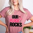 Our Flock Rocks Flamingo Mother's Day Teacher Women's Heather T-Shirt Heather Mauve